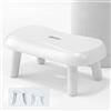 BIGCOW Sgabello WC regolabile per adulti, 4 altezze da 17 a 23 cm, per donne incinte e anziane e bambini, gambe in acciaio al manganese con cuscinetti antiscivolo, allevia la flatulenza