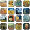 MORCART, 16 calamite decorative per frigorifero Van Gogh, simpatiche calamite per armadietti, decorative per frigorifero, lavagna bianca, armadietto, ufficio, cucina, lavagna nera, arte per adulti