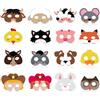 Blulu 16 Pezzi Maschera degli Animali della Foresta della Fattoria Faccia di Animale da Cortile per Zoo da Accarezzare Compleanno a Tema Giungla Fattoria Natale Costume