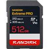 SANDISK Extreme PRO SD UHS-II V90 Scheda 512 GB (velocità di lettura fino a 310 MB/s, velocità di scrittura fino a 305 MB/s, compatibile con fotocamere reflex e mirrorless)