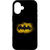BATMAN Custodia per iPhone 16 Logo Batman giallo Burst Hero Night Emblem Glow