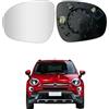 Polcar Vetro Specchietto per FIAT 500X (RISCALDABILE), Vetro - cromato e asferico, numero OEM: 71777999 VIEW MAX specchio da ricambio (SINISTRO)