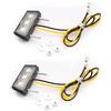 VISSQH 2Pcs luce targa moto,12V LED Luce targa,Luce Posteriore Targa Moto,Mini 3 LED Luce targa (Bianca)