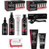 SEBORADIN Maria Black PRO Uomo - Fiale - Derma Roller - Siero Notte Antiurto Pelle Cavelu - Shampoo - Lozione - Scrub Pelle Cavelu - Crema Viso - Gel Doccia 2in 1 - Pro Care Complex
