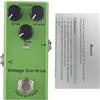 LUCKDANO Mini pedale effetto overdrive vintage per chitarra - Design true bypass, suono classico tube screamer, robusto involucro in alluminio, manopole di controllo versatili, efficie