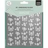 Vaessen Creative Cartella per Embossing 3D Sfondo Api e Farfalle (Zoom) 15 x 15 cm - Cartelle per Goffratura per DIY, Biglietti Fatti a Mano, Journaling e Scrapbooking