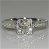 Sunlightjewels96 RARO anello in argento 925 con diamanti trattati taglio principessa bianco ce...