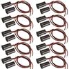 VISSQH 10pcs RC-33 Cablato ad incasso Cancello di Sicurezza Sensore di Contatto Finestra Interruttore di Contatto Magnetico,Marrone，N/C Interruttore Magnetico, Home Alarm Systemd