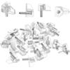 Styquenzer Peg - 20 supporti per ripiani, 3 mm, in plastica trasparente, con perno in acciaio, trasparente, in plastica, per scaffali, armadi, scaffali, perni di ricambio
