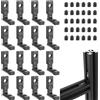 DMJJSD Raccordo angolare interno a T, 16 pezzi M5, 36 viti, profili in alluminio, scanalatura 6 slot a T 90°, connettori profilati in lega di zinco