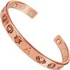 Touchstone Braccialetto indiano realizzato a mano in rame per guarigione dei chakra, regalo per donne e uomini. Messaggio spirituale, 3 cm, Rame, Senza pietra