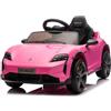 Pilots Kids Auto Elettrica per Bambini Porsche Taycan 12V Rosa Telecomando