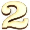 Numero 2 Clarendon in Legno cm 2