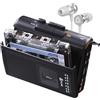 KLIM K8 Lettore Cassette Audio con le cuffie Fusion - Registratore Cassette - Lettore di Cassette - Radio Cassette Player AM/FM - Microfono e Altoparlante Integrati - Jack per Cuffie e Cuffie - Nero