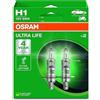 OSRAM ULTRA LIFE, H1, lampade per proiettori alogene, scatola pieghevole sospesa (2 lampade)