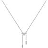 TRUSSARDI T-Logo Collana Donna in Acciaio, Zirconi - TJAXC09