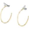 TRUSSARDI T-Logo Orecchini Donna in Acciaio, Zirconi - TJAXC31