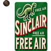 Targa Decorativa Metallo Sinclair Free Air - Poster Arte Vintage Parete