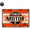 Targa Decorativa Metallo Premium Motor Oil - Poster Arte Vintage Parete