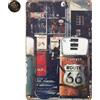 Targa Decorativa Metallo Regular Route 66 - Poster Arte Vintage Parete