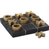 MASCAGNI CASA Gioco del Tris 21x21cm Nero Oro Resina