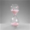 MASCAGNI CASA Clessidra con Uccellini 20cm 30 Minuti Rosa Vetro