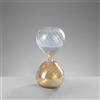 MASCAGNI CASA Clessidra 23cm 45 Minuti in Vetro Oro