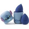 Disney Set spugnette per trucco da donna Lilo & Stitch | Set di 2 spugne di bellezza da donna con custodia con stampa di personaggi in blu | Frullatori viso di bellezza con logo Stitch e scatola