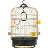 Ferplast Gabbia per Uccelli REGINA Gabbia per Canarini, Bengalini, Cocorite, in Metallo, Accessori inclusi Posatoi Mangiatoie Girevoli, 32,5 x 32,5 x h 49 cm.