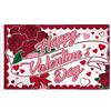 AZ FLAG Bandiera Feliced Festa di san Valentino con rose 150x90 cm | Uso interno ed esterno bandiera decorativa della festa degli innamorati doppie cuciture e bordi rinforzati poliestere 100D