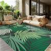 Cekene Tappeto Lavabile per Soggiorno 160x230cm Verde Antiscivolo per Interni ed Esterni Tropics Tappeto Tessuto Piatto per Giardino Patio Terrazza Cortile Camera da Letto Sala da Pranzo