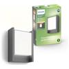 Philips LED Arbour Lampada da Parete, Giardino ed Esterni, 6W, Nero [Classe di efficienza energetica F]