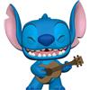 FUNKO Lilo & Stitch Jumbo Pop! Figure Vinile Stitch con Ukelele 25 Cm Esclusiva Funko