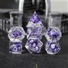 Elifel Dadi Set D&D Particolari 7 Pezzi Fiore d'arte Dadi da Gioco Resina DnD Dice con Bordi Affilati Lancia Dadi per Dungeons and Dragons Pathfinder RPG Magic the Gathering con Confezione Regalo