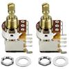 FLEOR Potenziometro Push Push per Chitarra A250K Potenziometro Audio Taper Copper Short Split Shaft per Chitarra Elettrica Parte Basso, Confezione da 2