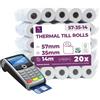LYNNE PAYMENT SOLUTIONS LYNNE - Rotoli POS 57x35x12 di carta termica per ricevute Bancomat -