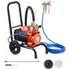 VEVOR Spruzzatore di Vernice Airless a Membrana con Ruote, Macchina a Spruzzo per Vernice 900W Pressione max 15,17 Mpa, Spruzzatore con Ruote Flusso 1,8 L/min con Asta di Prolunga Spruzzatura da Casa