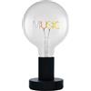 OSRAM Lampada da tavolo LED 1906 Letter Music lettering 1,2W E27 | 1906 Letter Table, Ambient Mood Light, Black, 15000 h, confezione da 1