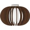 Eglo Stellato 3 Lampada da soffitto E27. 60 W, Braun/Weiß/Nickel-Matt, 40 x 40 x 27.5 cm