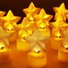 HAIDOLIANG 6 candele a forma di stella (ferro lavorato), candele LED senza fiamma a batteria, per regali di festa, mini candele votive elettriche a LED, per Diwali, decorazioni natalizie e di compleanno (stella