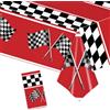 MHDAMAI Racing Car Tovaglie,Tovaglie Festa 137 x 274 cm Auto Compleanno Party Supplies Plastica Rettangolo Tablecover Decorazioni da Tavola per Bambini Compleanno Festa a Tema Auto da Corsa