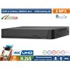 ENVIO XVR DVR 6in1 AHD CVI TVI CVBS IP 8 CANALI UTC ULTRA HD 4K 8MP P2P CLOUD XMEYE