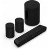 Sonos Pack Beam (Gen 2) + 2x Era 100 SL + Sub mini nero - Soundbar, Dolby Atmos, Dolby TrueHD, Dolby Digital Plus, Wi-Fi, AirPlay 2, Bluetooth