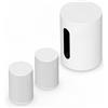 Sonos Pacco 2x Era 100 SL + Sub mini bianco - Soundbar, Wi-Fi, Bluetooth, AirPlay 2, Subwoofer incluso, Apple Siri