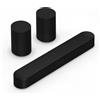 Sonos Pacchetto Beam (Gen 2) + 2x Era 100 SL nero - Soundbar, Dolby Atmos, Dolby TrueHD, Dolby Digital Plus, AirPlay 2, Wi-Fi, Bluetooth