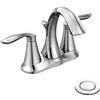 Moen 6410 EVA two-handle Centerset lavabo con sifone, scarico, cromo