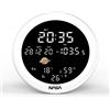 GT PHOTO NASA WSP1700 - Stazione meteorologica interna/esterna - Altoparlante Bluetooth, 3 sensori wireless per l'esterno, display LED da 5,3, temperatura e umidità, radio FM, sveglia e calendario