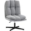 HOMCOM Poltrona Salotto Girevole Poltroncina Effetto Lino, Grigio Chiaro | Aosom Italy