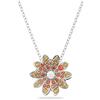 Swarovski Eternal Flower Collana Elegante, con Ciondolo a Forma di Fiore in Cristalli Swarovski, Mix di Placcature in Tonalità Rodio, Multicolore