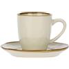 ROSE & TULIPANI Concerto Tazza Caffè con Piattino 90ml Avorio Stoneware